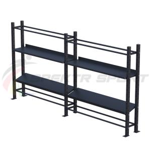 Купить Модульный стеллаж для гантелей, гирь и медболов 3780х430х1950 (2 секции) в Петровске 