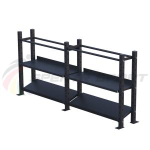 Купить Модульный стеллаж для гантелей, гирь и медболов 3780х430х1200 (2 секции) в Петровске 