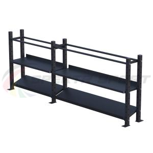 Купить Модульный стеллаж для гантелей, гирь и медболов 3180х430х1200 (2 секции) в Петровске 